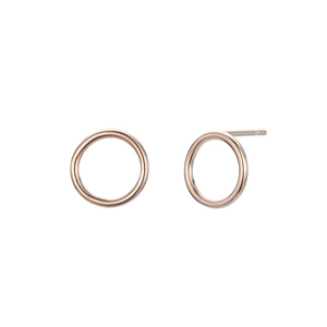 Boucles d'oreilles minimalistes circulaires en acier inoxydable 316L plaqué or