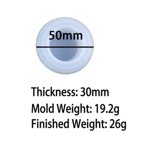 50 mm rautenförmige Silikonform für Harz-Schalen mit 30 mm Dicke und Spezifikationen