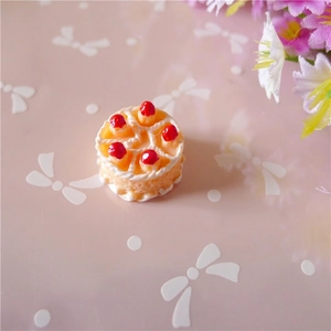 Macro shot of miniature strawberry cream cake for DIY crafts and phone case decor