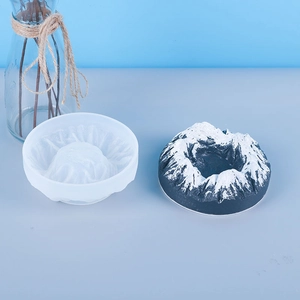 Detailed snow mountain silicone mold for DIY resin casting and aromatherapy candles