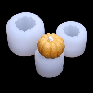 3D pumpkin silicone mold for handmade soap, chocolate mousse, and scented candles