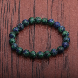 8mm tiger eye and imperial stone beaded bracelet for men with blue and green natural gems