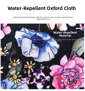 Water-resistant oxford fabric detail with floral print for mini shoulder bag
