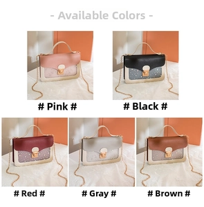 Detailed view of the star sequin crossbody phone bag in five available colors