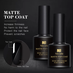 Professionelles 8,5ml Mattes Überlack und Basisgel Set für UV LED Nagel Maniküre Salon