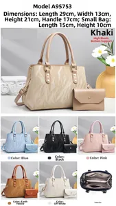 Detailed view of women's embossed marble texture tote bag with dimensions and small pouch
