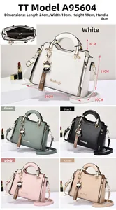 Internal structure and dimensions of this versatile PU leather handbag with animal charm