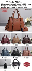 Detailed interior compartments and textured PU leather of the stylish Boston tote bag