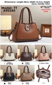 Détail du sac à main pour femme en cuir 28x12,5x22cm avec compartiments multicouches