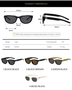 Spécifications détaillées de la taille des lunettes de soleil incluant largeur et branches