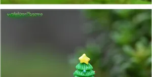 Detailansicht eines Miniatur-Weihnachtsbaums aus Harz mit Stern für Moos-Landschaften