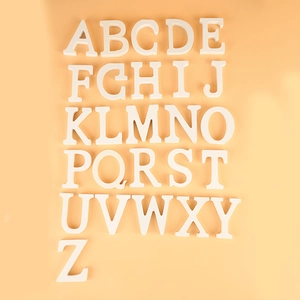 White MDF Wood 3D Decorative Letters Numbers Symbols Freestanding Wedding Party Home Office Desk Ornaments Minimalist