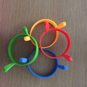 Round Silicone Egg Rings Nonstick Pancake Mold With Double Handles Heat Resistant For Breakfast Cooking