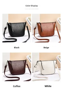 Macro view of four minimalist faux leather tote bags in black, yellow, brown, and white