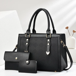 Sac Fourre-Tout En Cuir PU Tissé Gaufré Pour Femmes Pochette Enveloppe Porte-Cartes Grande Capacité Style Streetwear