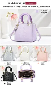 Detailed interior compartments and textured leather finish of the crossbody handbag