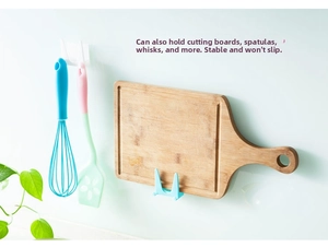 Gancio da cucina a parete per taglieri e spatole disponibile in blu e bianco