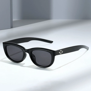 Lunettes De Soleil Ovales Vintage Protection UV400 Monture PC Verres AC Mode Rétro Pour Voyage Quotidien Et Fête