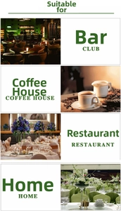 Wooden calendar pendant displayed in bar, coffee house, restaurant, and home settings