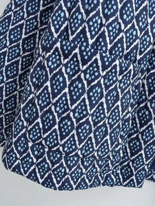 Detailaufnahme des gesteppten Karomusters und der aufgesetzten Tasche der Jacke