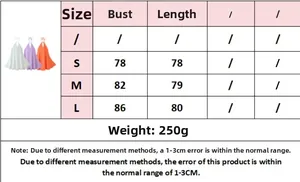Size chart for solid color halter mini dress showing S, M, L bust and length dimensions