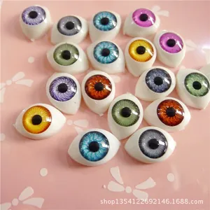 Simulation Realistic Doll Eyes Acrylic Colorful Eyeballs For BJD Doll Making DIY Crafts Embroidery Boat Shaped