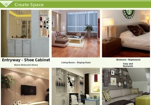 Collage of artificial greenery ivy vines hanging in various home interior settings