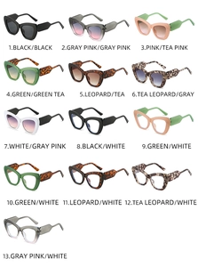 Collection of 13 stylish cat eye sunglasses and clear lens glasses in various colors