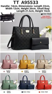 Détail du sac cabas à motif damier avec plaque en métal et compartiments internes