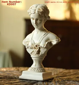 Detailed dimensions of white Venus resin bust statue for classical home decor
