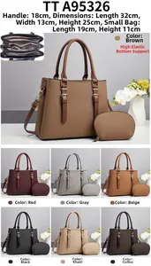 Large cross-pattern tote bag set with matching small pouch in seven classic colors