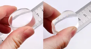 Macro detail showing the transparent silicone material thickness and flexible elasticity