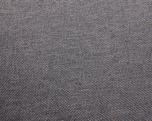 Close-up macro view of the grey canvas fabric texture and fine weave on the backpack