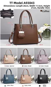 Litchi pattern leather tote bag dimensions and multi-compartment interior structure detail