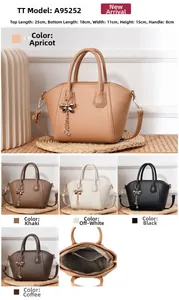 Macro shot showing internal pockets and multi-color options of the A95252 handbag