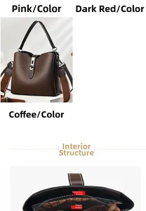 Detail der kaffeebraunen Lederhandtasche mit Reißverschlussfach und breitem Schultergurt