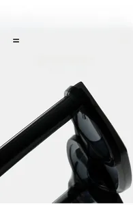 Detail of lightweight super elastic hinges and temples on green square sunglasses