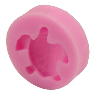 Pink silicone turtle fondant mold for cake decorating and DIY baking tools