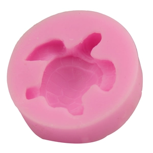 Pink turtle shaped silicone fondant mold for cake decorating and DIY baking