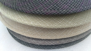 Close-up of woven textures and four color options for mens breathable sun hats