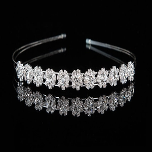 Elegant Alloy Rhinestone Sunflower Headband For Women Double Layer Crystal Hair Hoop Wedding Party Fashion Hair Accessory