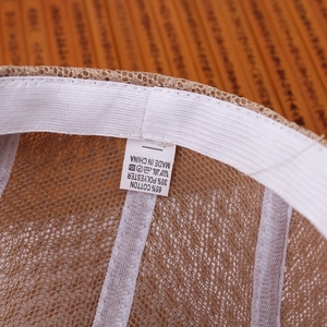 Breathable brown mesh beret hat for summer with comfortable cotton lining detail