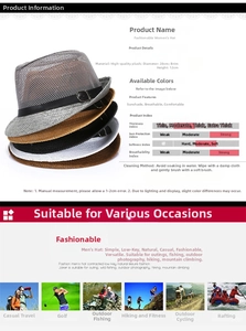 Dettaglio cappello parasole in lino da uomo con diametro 28cm e trama a rete traspirante