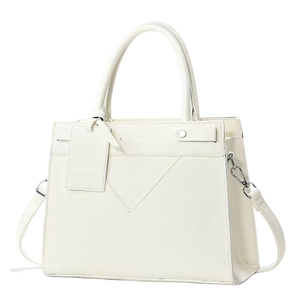 Chic cream white litchi grain leather crossbody shoulder bag for women 2025 fashion