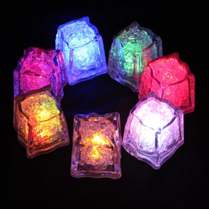 Colorful LED glowing ice cubes with touch sensor for decorative night light effects