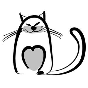 Piatto per condimenti in ceramica stile giapponese con illustrazione di gatto e cuore