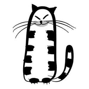 Piatto per condimenti in ceramica stile giapponese con simpatica illustrazione di gatto