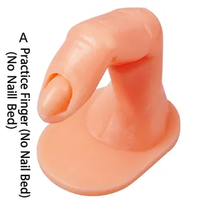 Modèle de doigt d'entraînement avec base ovale pour la pratique de l'art des ongles