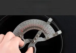 Detail view of the adjustable inner size measurement for the black baseball cap