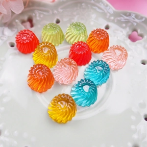 Colorful Resin Spiral Candy Flatback Cabochons For DIY Phone Case Hair Clip Making Crafts Jewelry Accessories